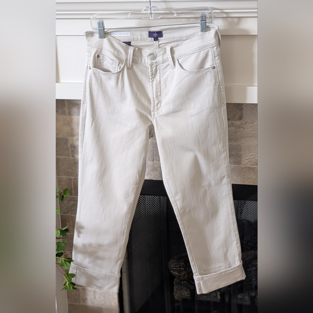 NYDJ Cream Denim Capri Pants